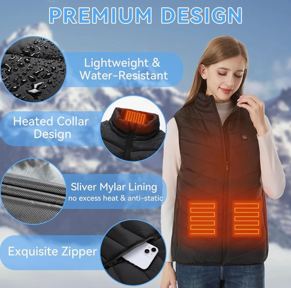 Heated Vest + Power Bank Bundle