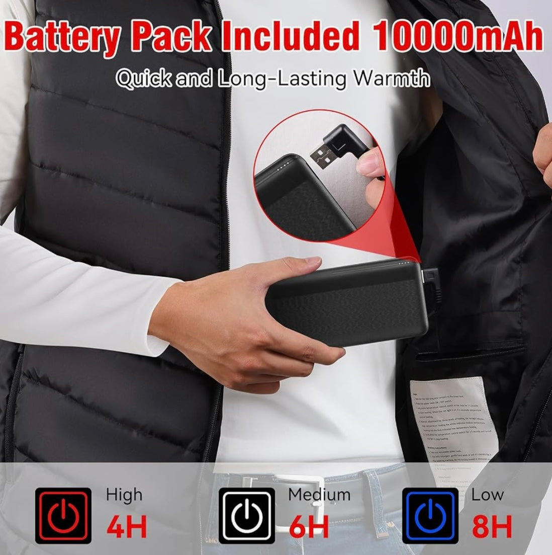 Heated Vest + Power Bank Bundle